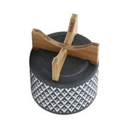 ceramic-8-aztec-planter-on-wooden-stand-gray-5