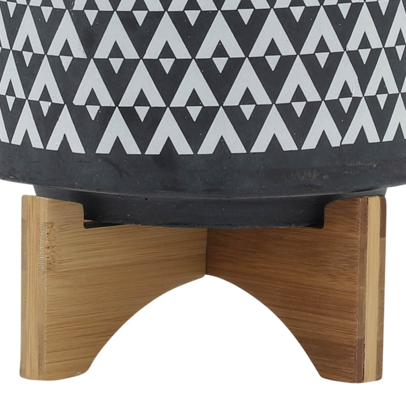 ceramic-8-aztec-planter-on-wooden-stand-gray-7