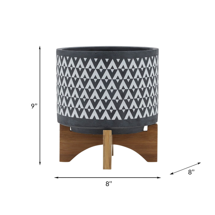 ceramic-8-aztec-planter-on-wooden-stand-gray-8