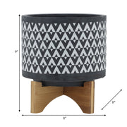ceramic-8-aztec-planter-on-wooden-stand-gray-9