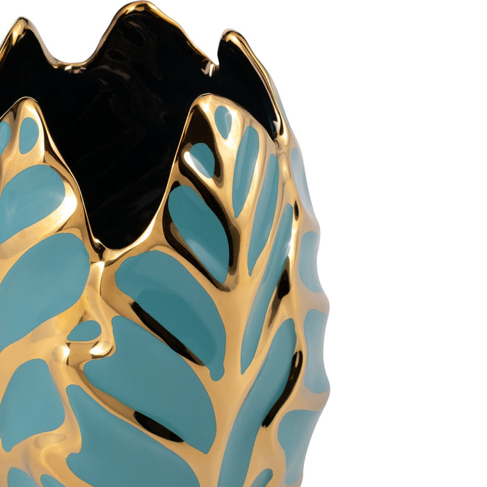 ceramic-8-h-leaf-vase-turquoise-gold-4