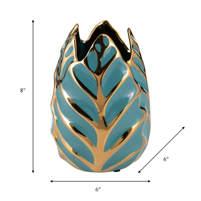 ceramic-8-h-leaf-vase-turquoise-gold-7