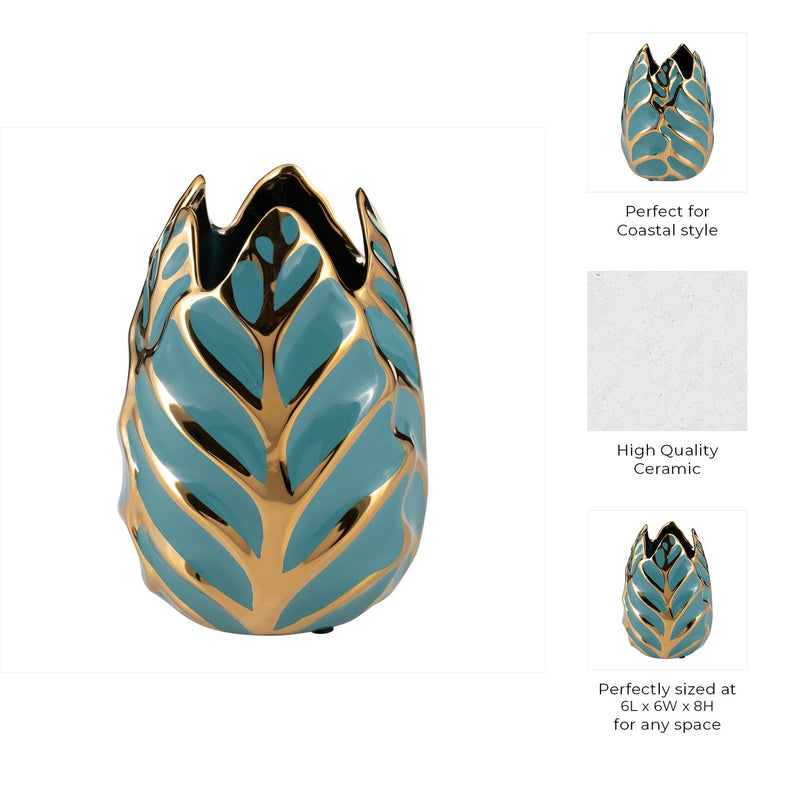 ceramic-8-h-leaf-vase-turquoise-gold-8
