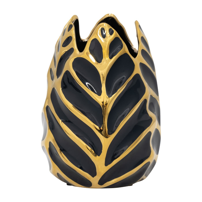 ceramic-8-leaf-vase-drk-navy-gold-1