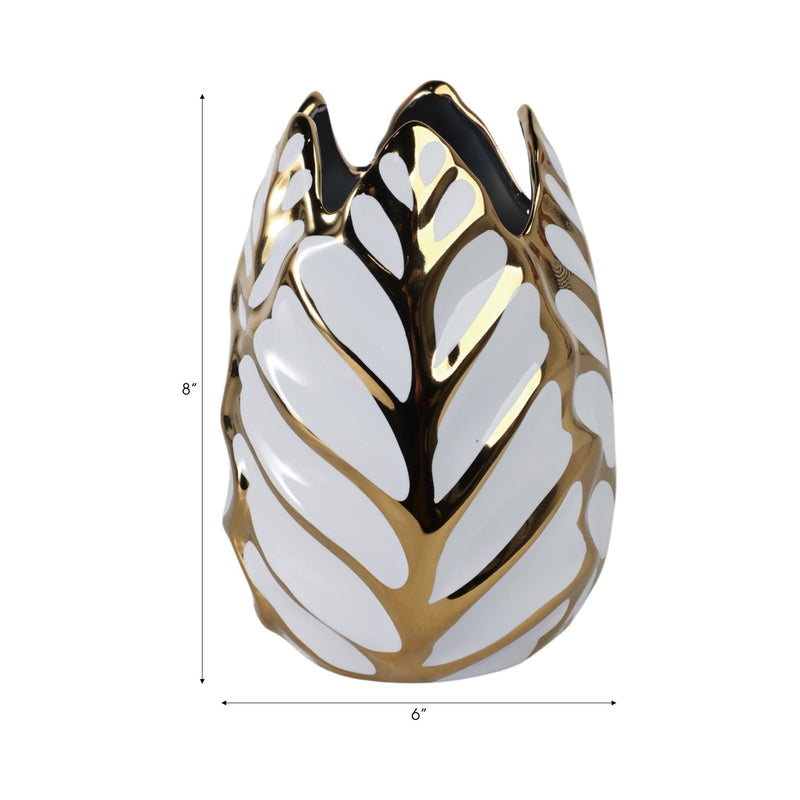 ceramic-8-leaf-vase-white-gold-8