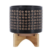 ceramic-8-planter-on-stand-brown-1