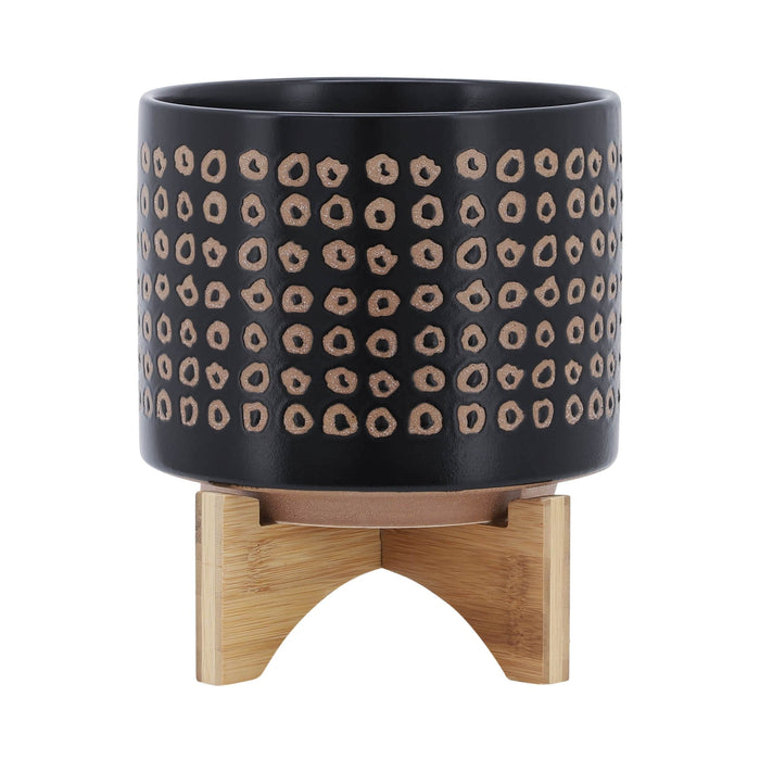 ceramic-8-planter-on-stand-brown-1