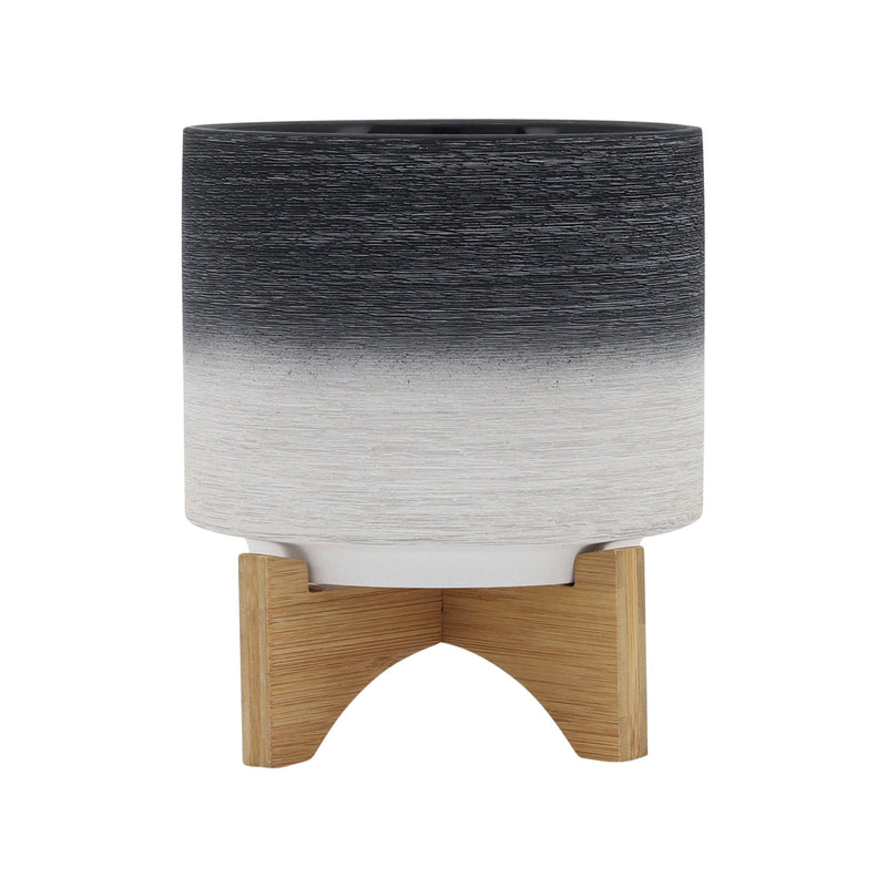 ceramic-8-planter-on-wooden-stand-gray-1