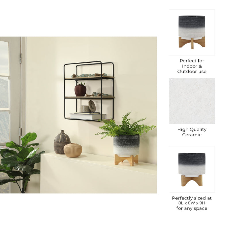 ceramic-8-planter-on-wooden-stand-gray-10