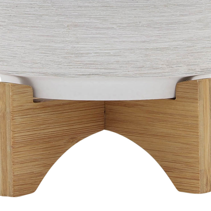 ceramic-8-planter-on-wooden-stand-gray-7