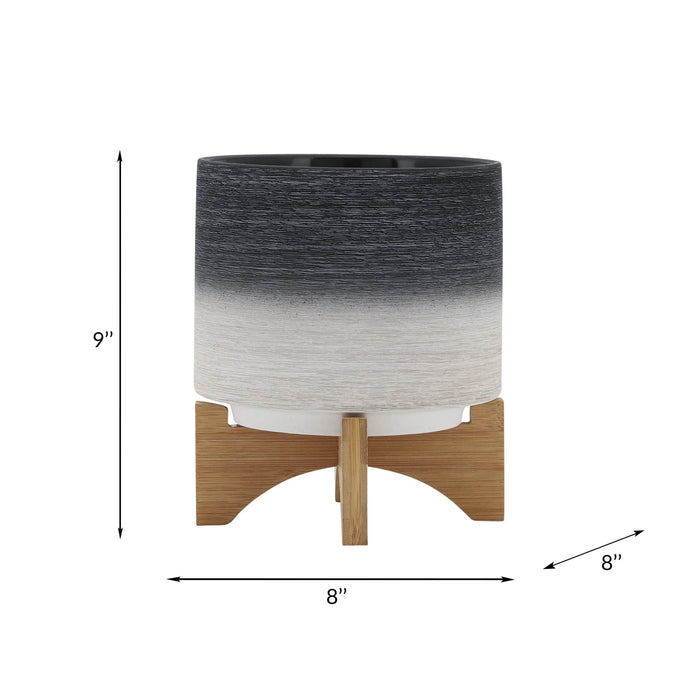 ceramic-8-planter-on-wooden-stand-gray-8