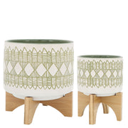 ceramic-s-2-5-8-aztec-planter-on-wooden-stand-ol-1