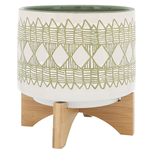 ceramic-s-2-5-8-aztec-planter-on-wooden-stand-ol-2