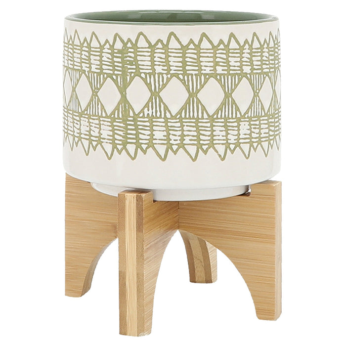 ceramic-s-2-5-8-aztec-planter-on-wooden-stand-ol-3
