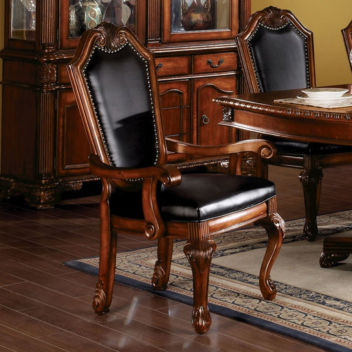 chateau-de-ville-black-leatherette-cherry-arm-chair-set-2-1