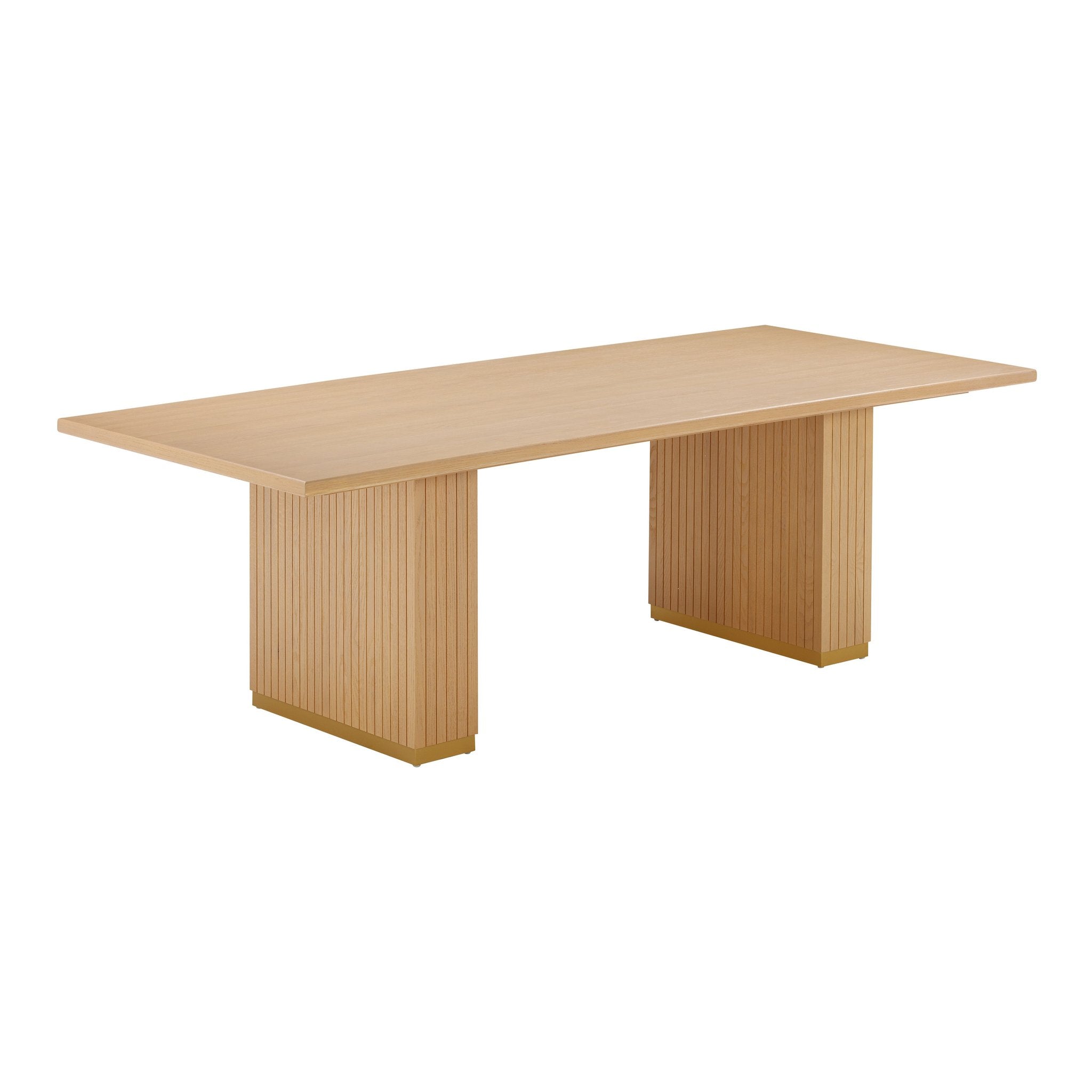 Chelsea Natural Oak Wood 96 inch Rectangular Dining Table — Furniture ...