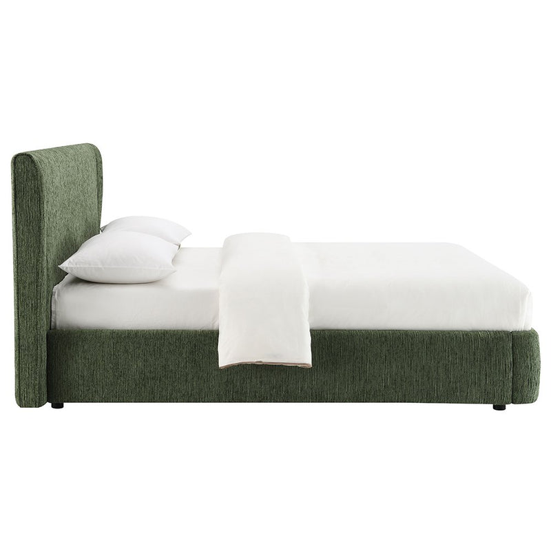 cheryl-dark-green-chenille-queen-bed-4