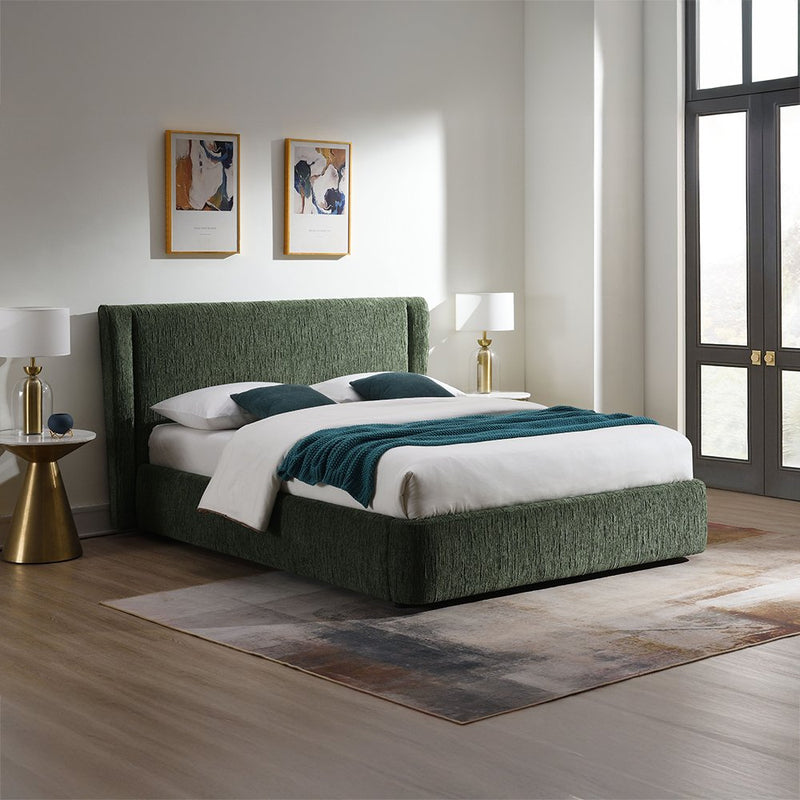 cheryl-dark-green-chenille-queen-bed-7