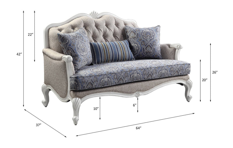 ciddrenar-fabric-white-loveseat-w-3-pillows-11