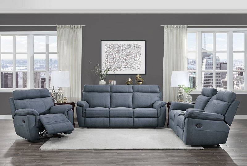 clifton-blue-double-reclining-sofa-with-center-drop-down-cup-holders-1