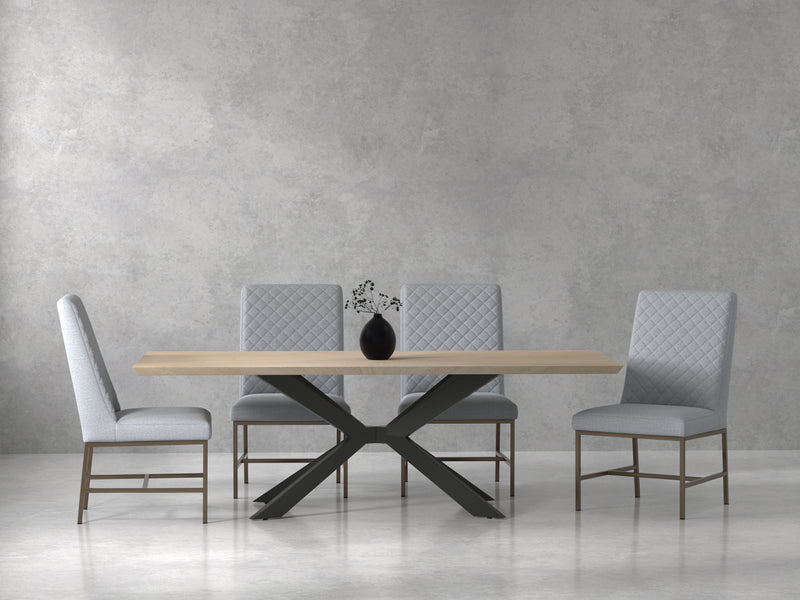 Parker House Crossings - Monaco Dining 86 In. Rectangular Dining Table With 4 Upholstered Chairs - DMON-5PC-86REC-DDIA-ELLN