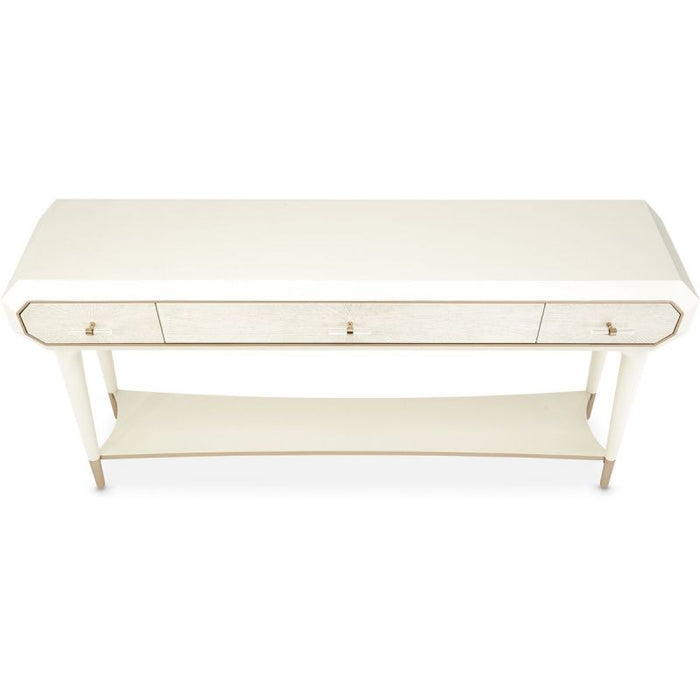 AICO La Rachelle Console Table in Medium Champagne