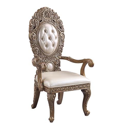 constantine-leatherette-brown-gold-arm-chair-set-2-1