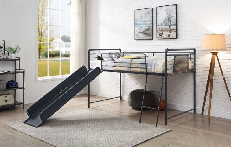 cordelia-antique-oak-sandy-black-dark-bronze-handbrushed-twin-loft-bed-w-slide-4