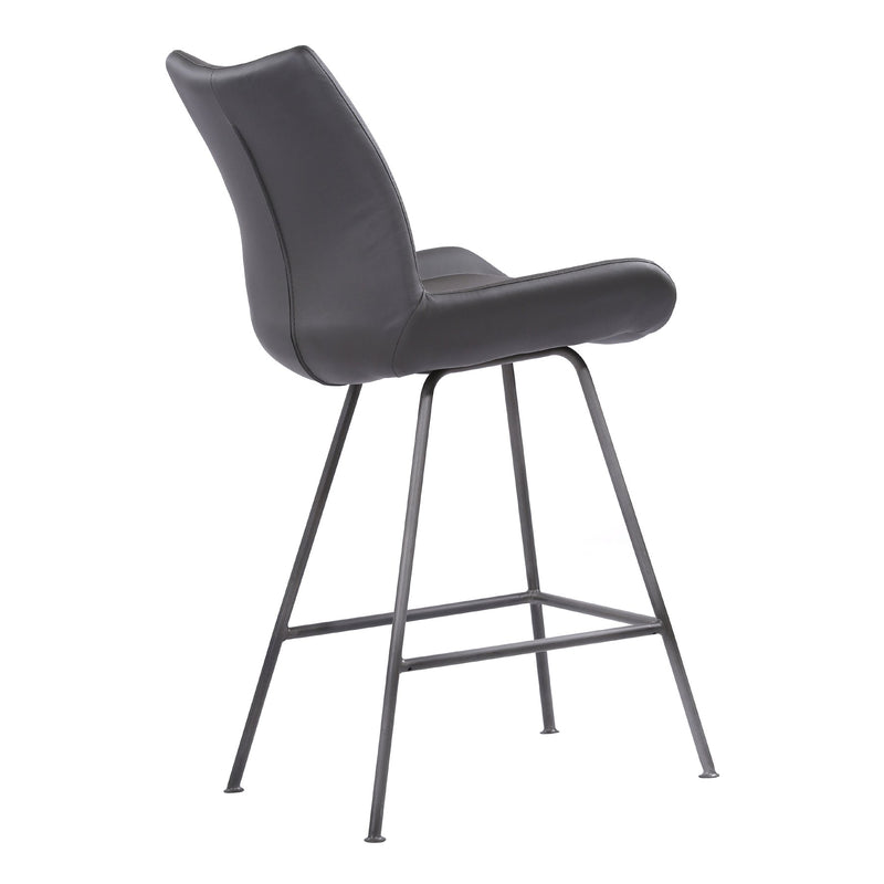 coronado-contemporary-26-counter-height-barstool-in-brushed-gray-powder-coated-finish-and-gray-faux-leather-3