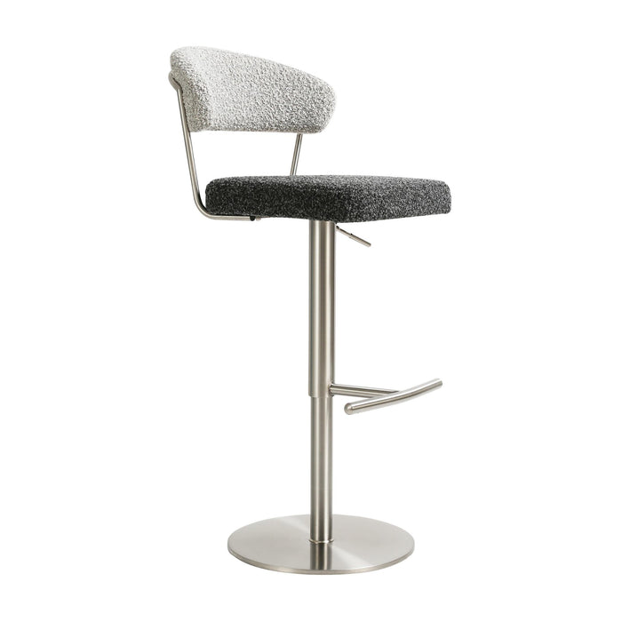 cosmo-black-and-grey-boucle-adjustable-stool-1