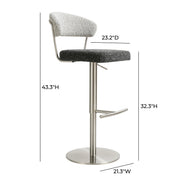 cosmo-black-and-grey-boucle-adjustable-stool-6