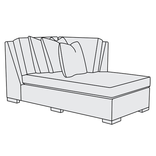 Germain Fabric Right Arm Bumper Chaise