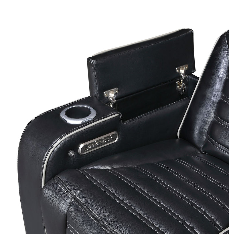 cyber-black-power-double-reclining-sofa-with-center-drop-down-cup-holders-power-headrests-storage-arms-top-and-side-cup-holders-reading-lights-wireless-charger-air-massage-heat-led-lighting-and-charging-ports-10