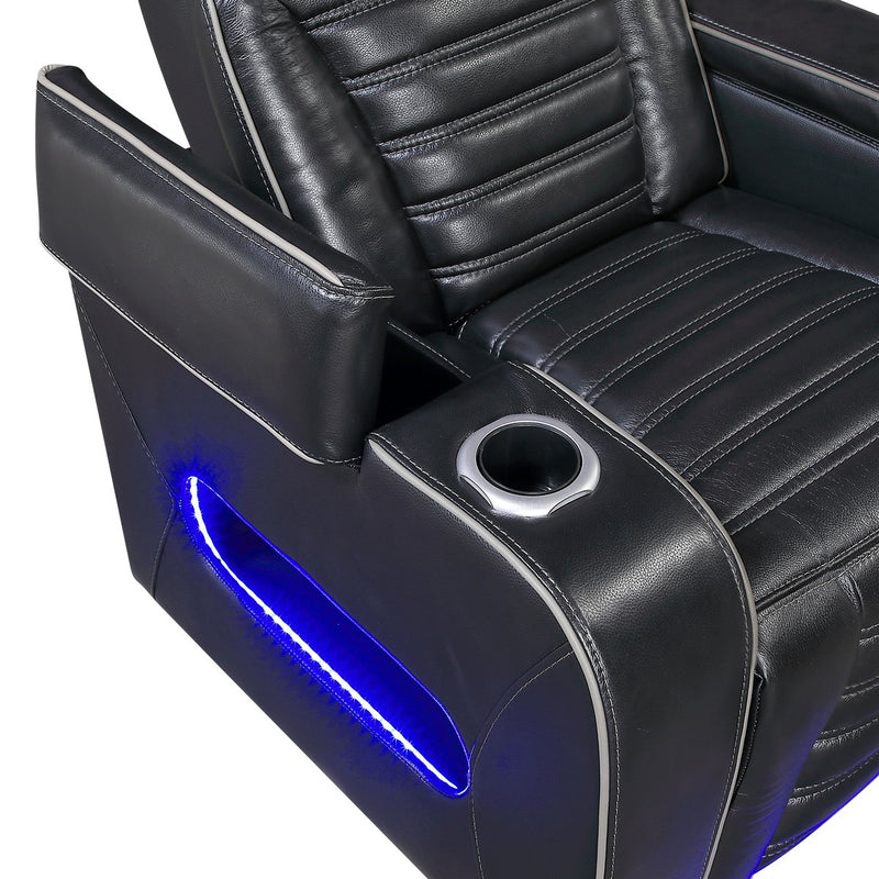 cyber-black-power-double-reclining-sofa-with-center-drop-down-cup-holders-power-headrests-storage-arms-top-and-side-cup-holders-reading-lights-wireless-charger-air-massage-heat-led-lighting-and-charging-ports-8
