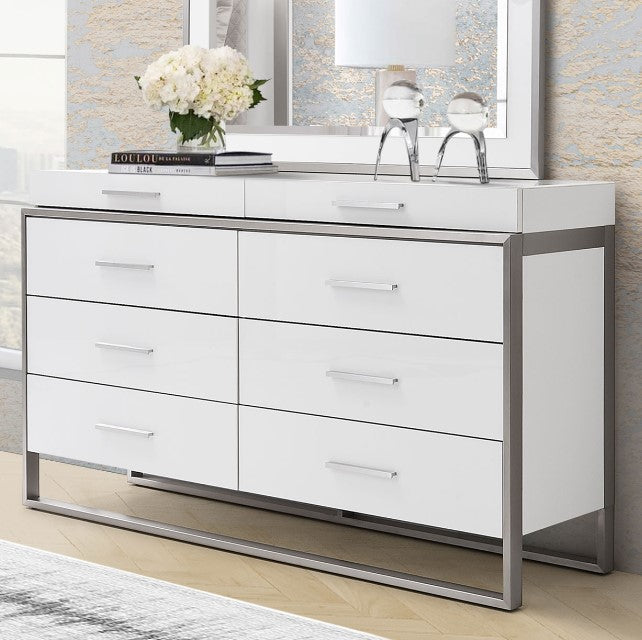 AICO Marquee Dresser in Cloud White