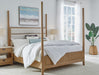 Parker House Escape - Bedroom King Poster Bed with 2 Nightstands