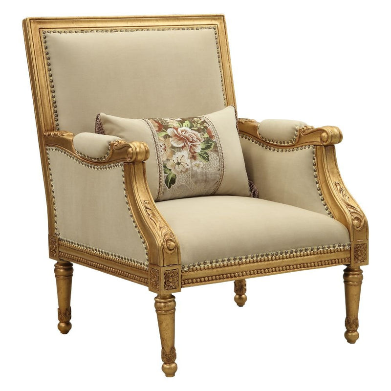 daesha-tan-flannel-antique-gold-chair-w-pillow-1