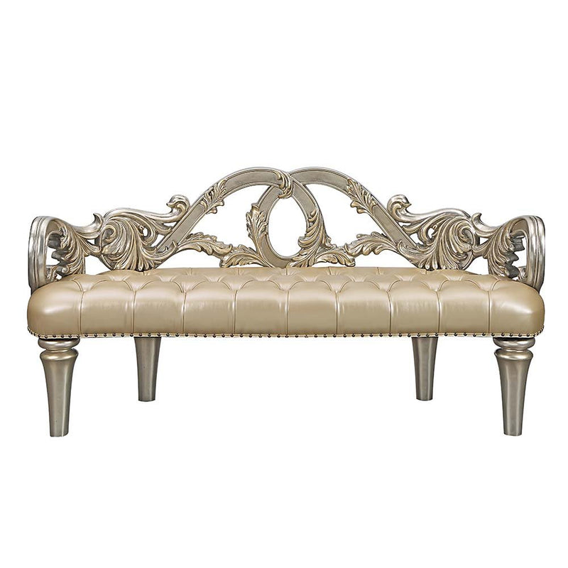 danae-leatherette-champagne-gold-bench-3