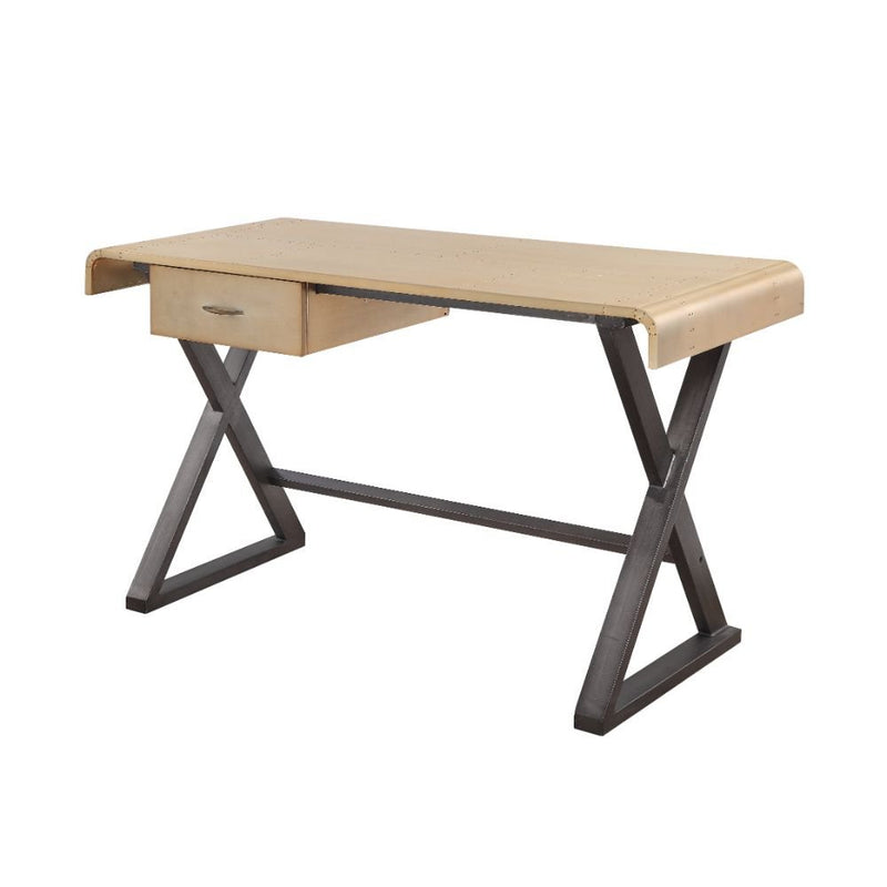 danton-gold-aluminum-executive-writing-desk-1