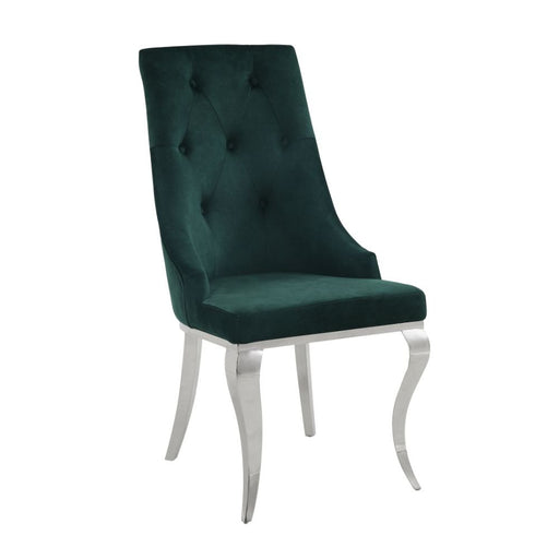 dekel-green-fabric-stainless-steel-side-chair-set-2-1