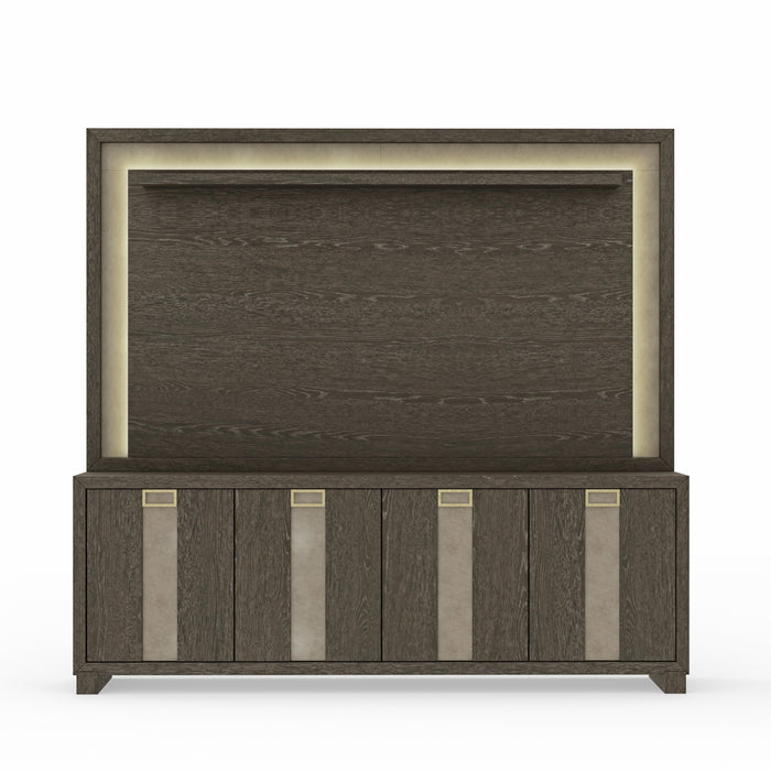 Parker House Ascent 90 in. TV Console with Hutch and Back Panel