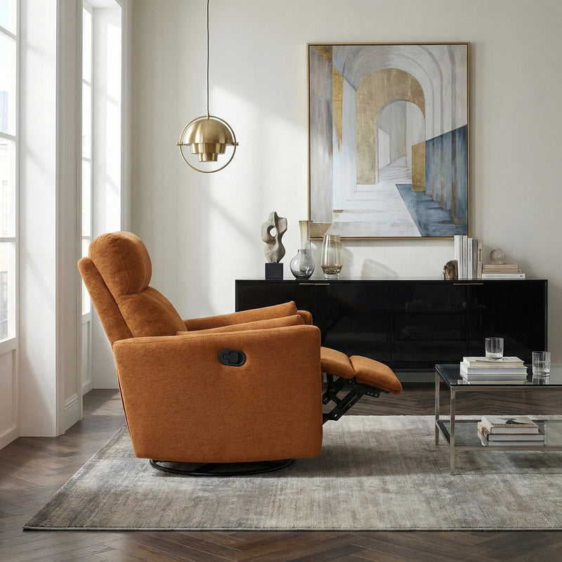 desso-orange-swivel-glider-reclining-chair-1