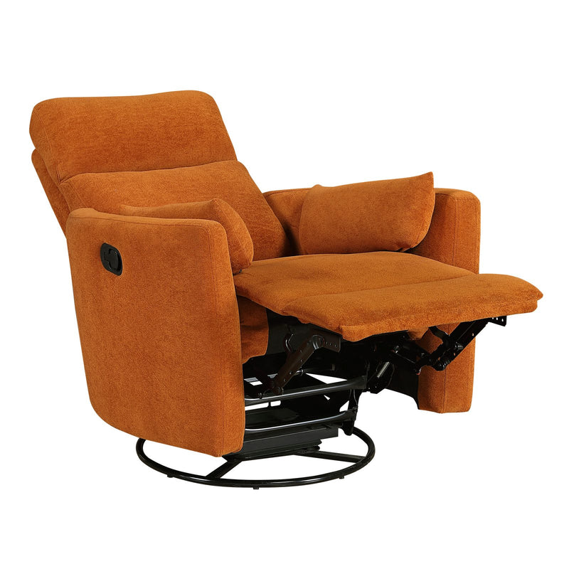 desso-orange-swivel-glider-reclining-chair-15