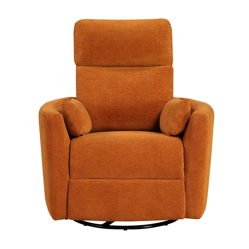 desso-orange-swivel-glider-reclining-chair-3