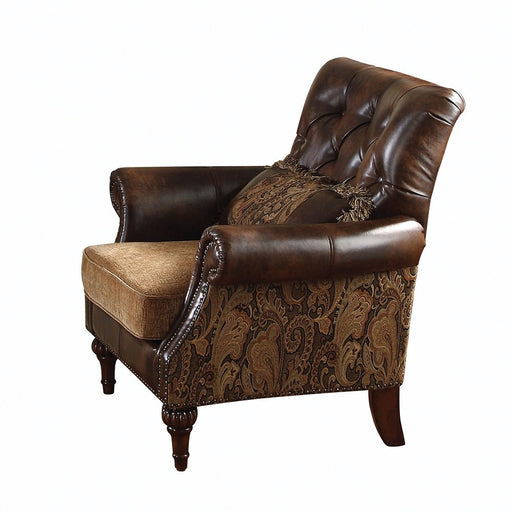 dreena-two-tone-brown-leatherette-chenille-chair-w-pillow-2