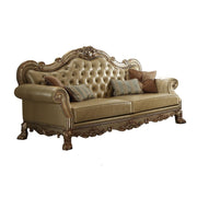dresden-bone-leatherette-gold-patina-sofa-w-4-pillows-1