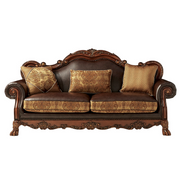 dresden-brown-leatherette-chenille-cherry-oak-sofa-w-3-pillows-3