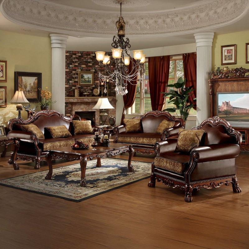 dresden-brown-leatherette-chenille-cherry-oak-sofa-w-3-pillows-5