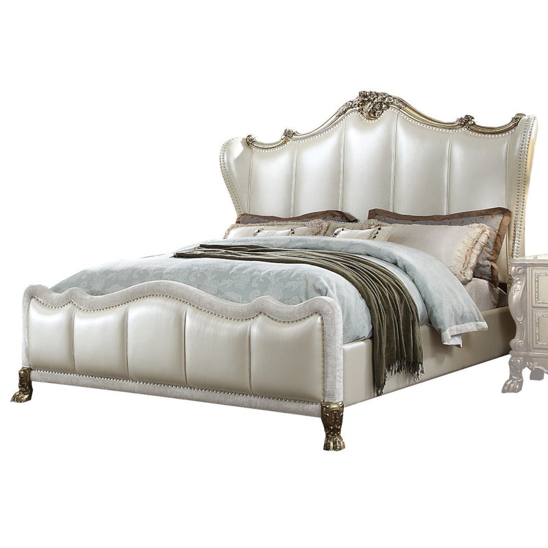 dresden-ii-pearl-white-leatherette-gold-patina-ck-bed-3