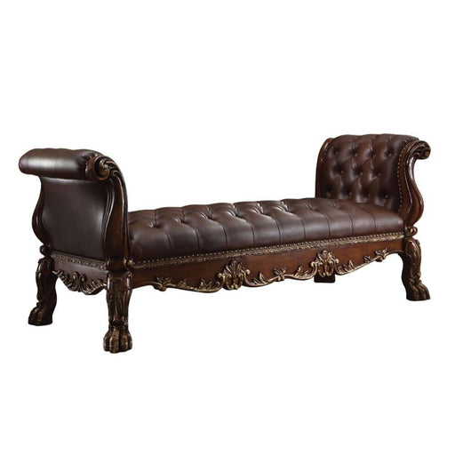 dresden-leatherette-cherry-oak-bench-1